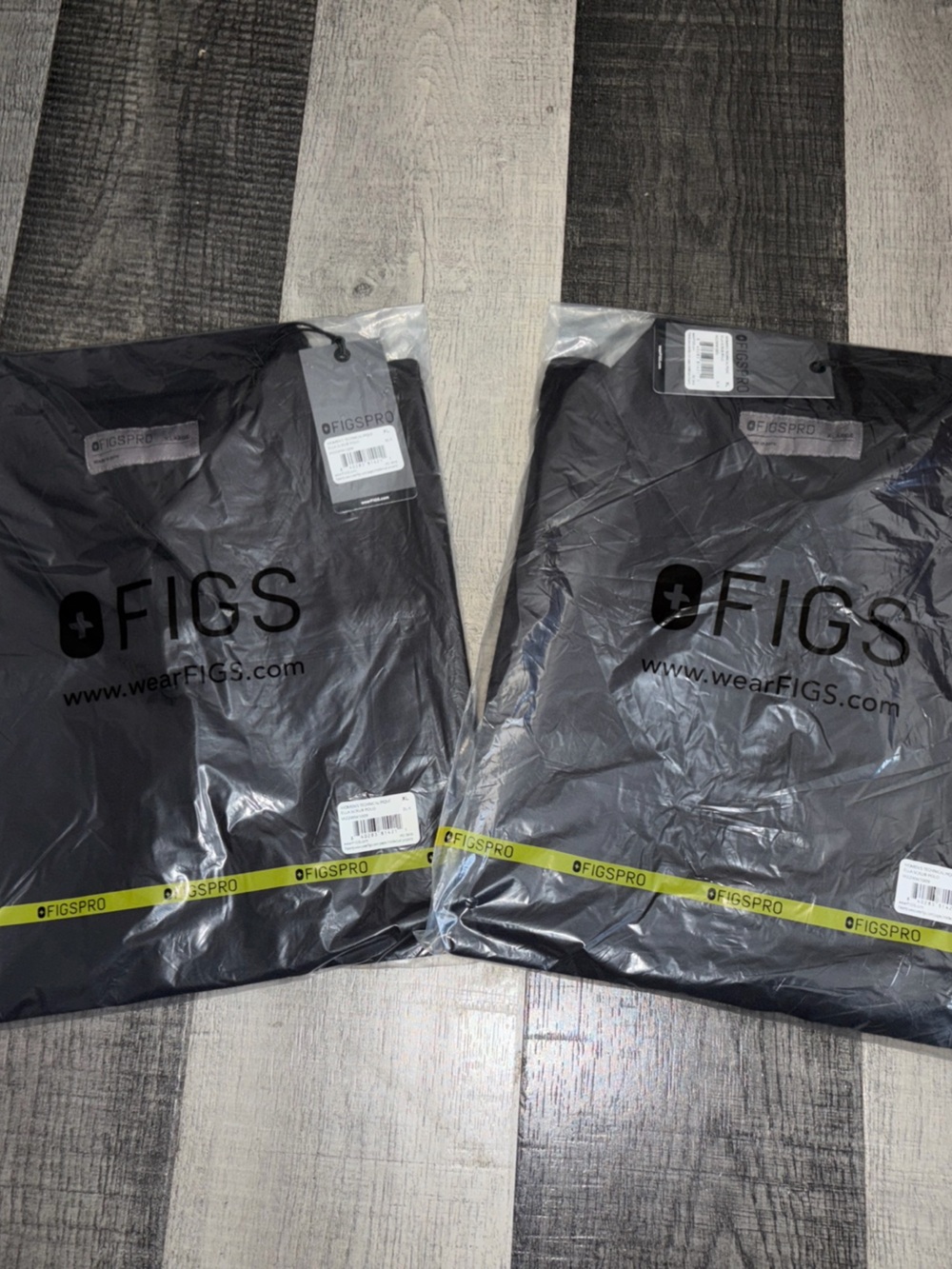 LOT of 2 Figs Medical Nurse Womens BLK Ella Technical Pique Scrub Polo Shirt XL